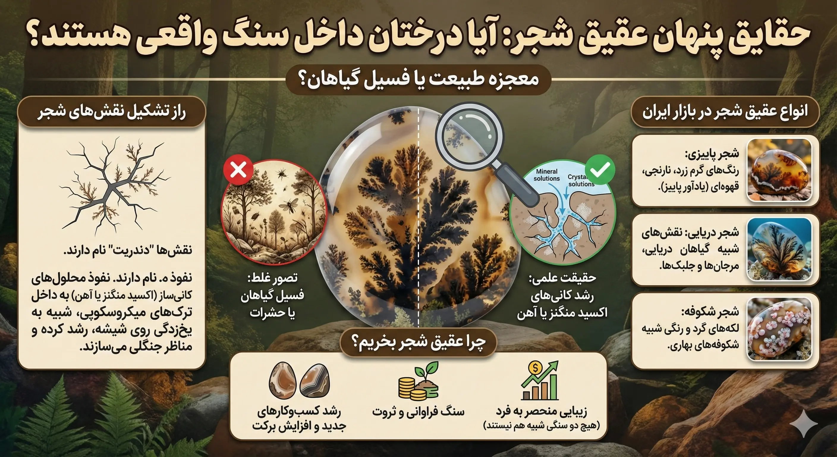 حقایق پنهان عقیق شجر | راز نقاشی‌های طبیعت