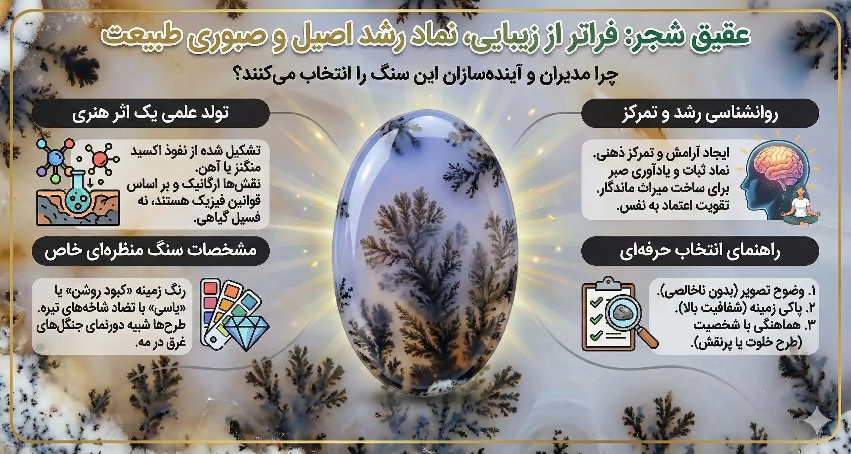 خواص شگفت انگیز سنگ شجر